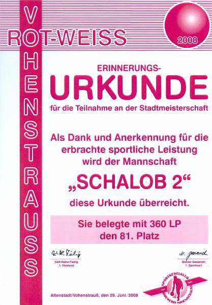 Kegeln_2.jpg - Platz 81 mit 360 Punkten (in der internen Schalob-Wertung belegte das Schalob-Team 2 den zweiten Platz ).