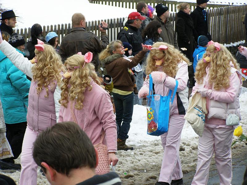 Fasch_Zug_10_12.JPG - Auf dem Festzug wurden die Schweine ausgelassen.